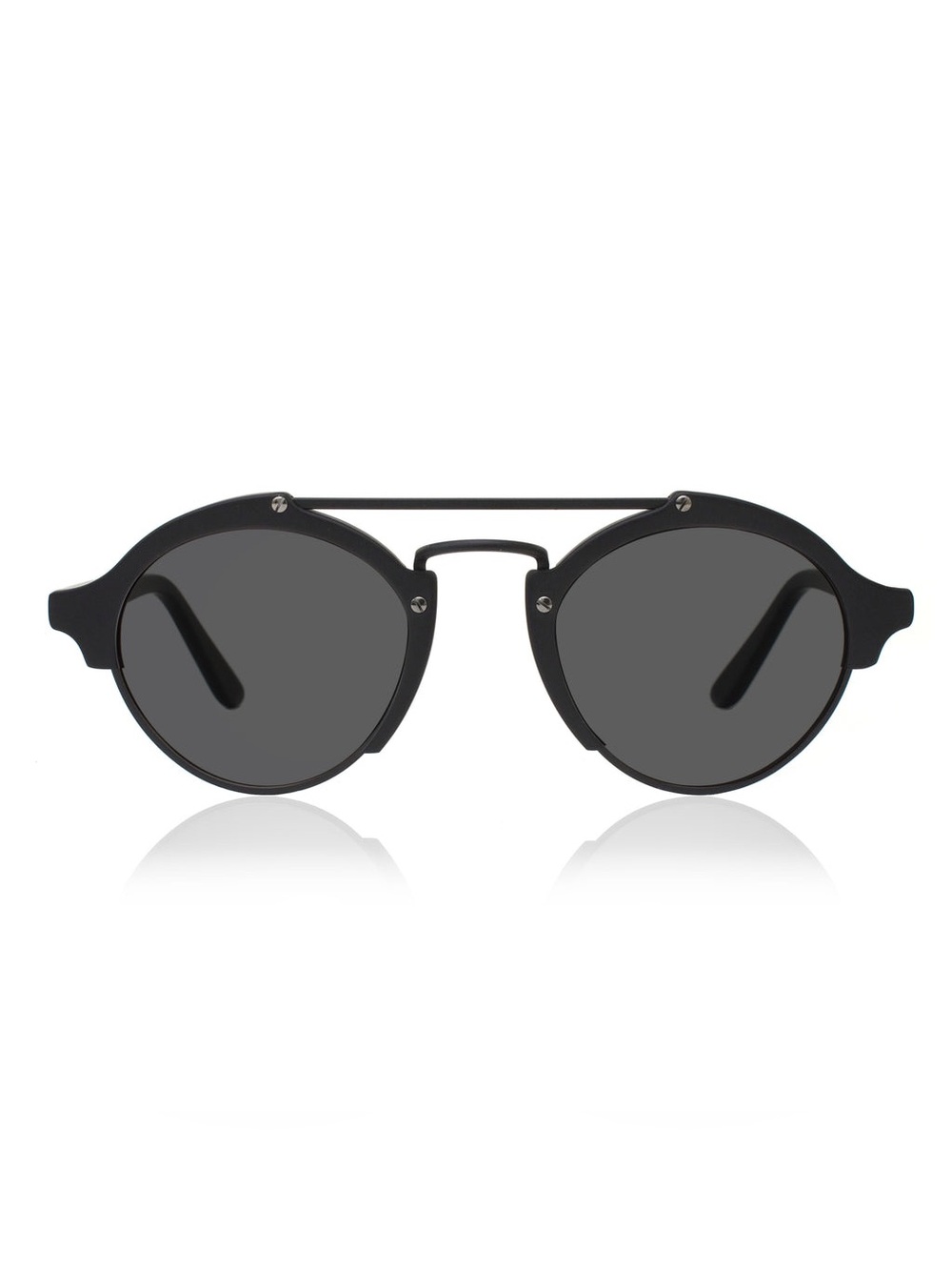 Illesteva Milan 2 Matte Black Aviator Sunglasses